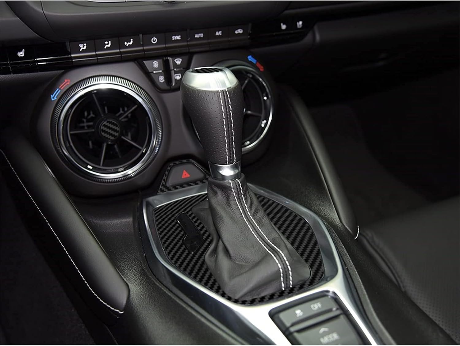 Carbon Fiber Texture Vinyl Wrap Center Console Dashboard Cover Interior Protective Decoration Accessories Sticker 28PCS Black G40336