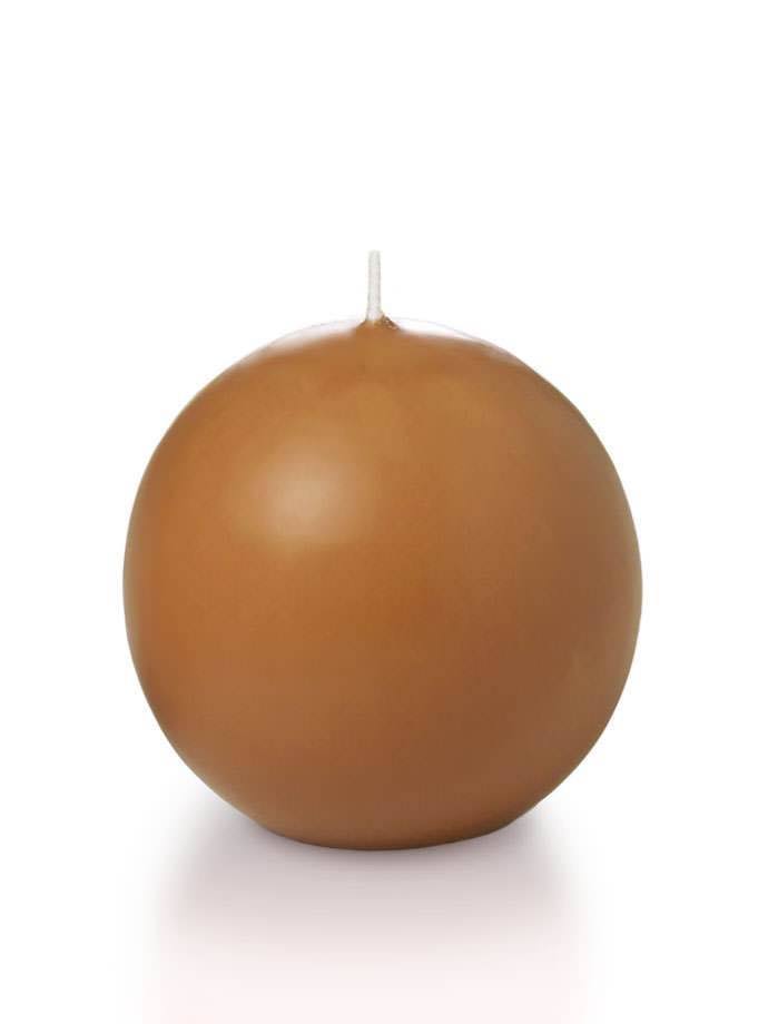 12 Bulk Sphere Candles Toffee S89902