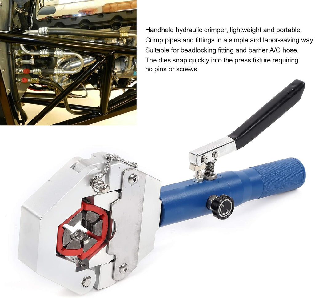 Hydraulic Hose Crimping Tool with 7 Die Set A58404