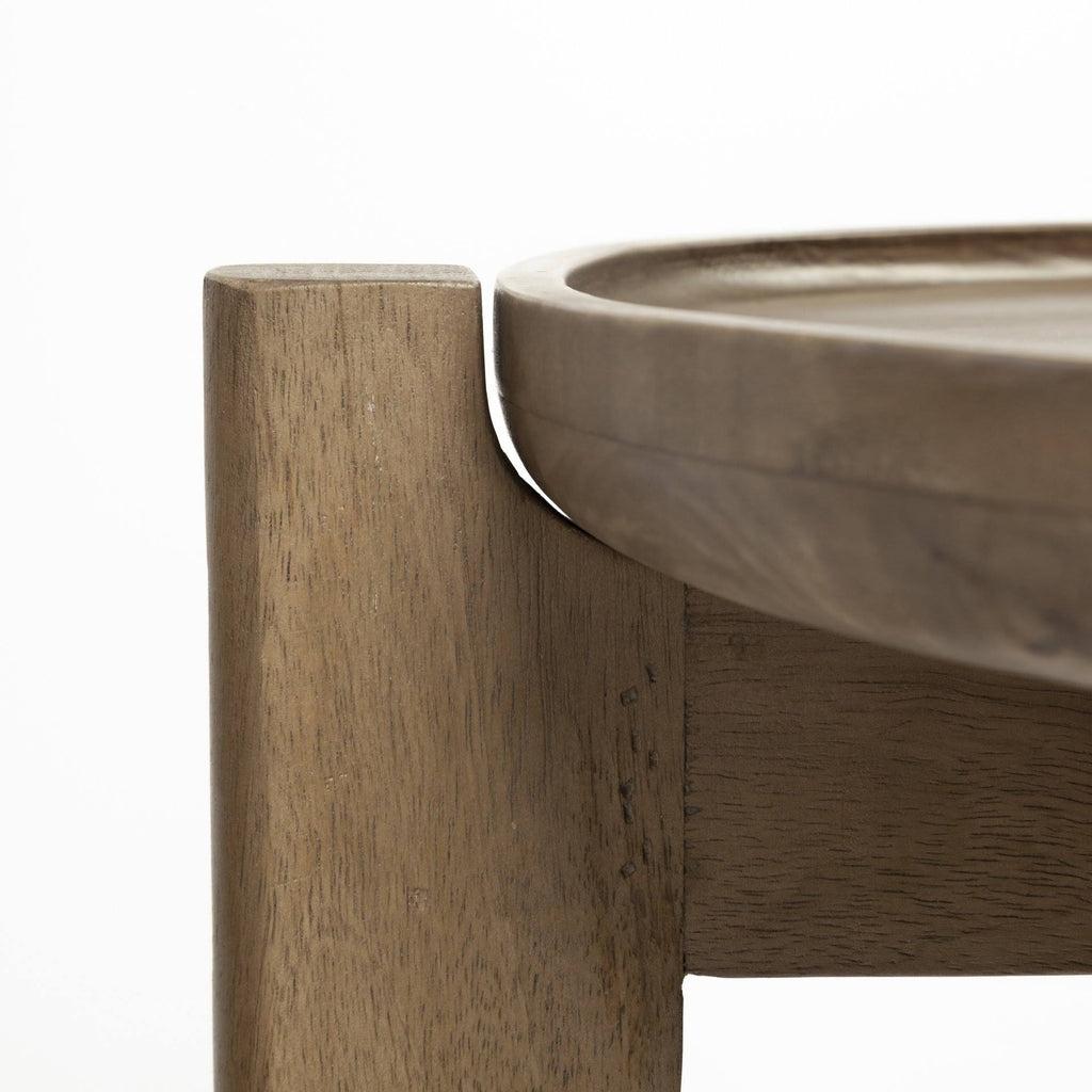 Brown Solid Wood Accent Table O961