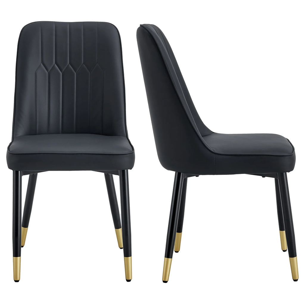 Set of 4 Faux Leather Upholstered Dining Chairs P889266