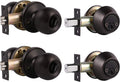 3 Pack Keyed Alike Entry Door Knob and Single Cylinder Deadbolt Lock Set in Oil Rubbed Bronze Finish I3998