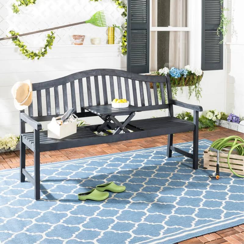 Blue Wooden Garden Bench S46960