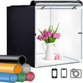 24 x 24 Inch Portable Photo Studio Light Box with LED Lights and 6 Color Backdrops H3594