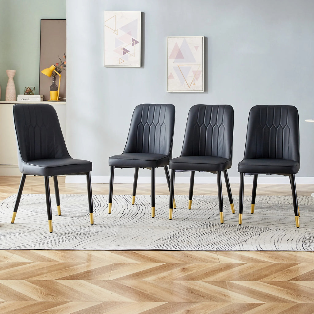 Set of 4 Faux Leather Upholstered Dining Chairs P889266
