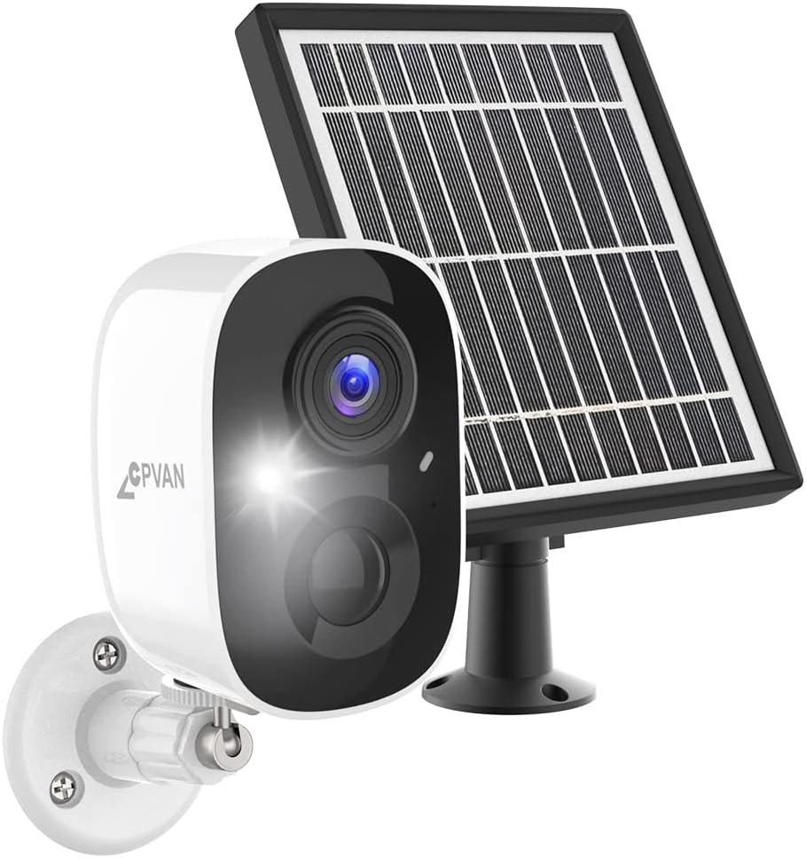 Outdoor Security Camera Wireless with Solar Panel, 1080P HD CCTV Camera, Color Night Vision, IP65 Waterproof S23729