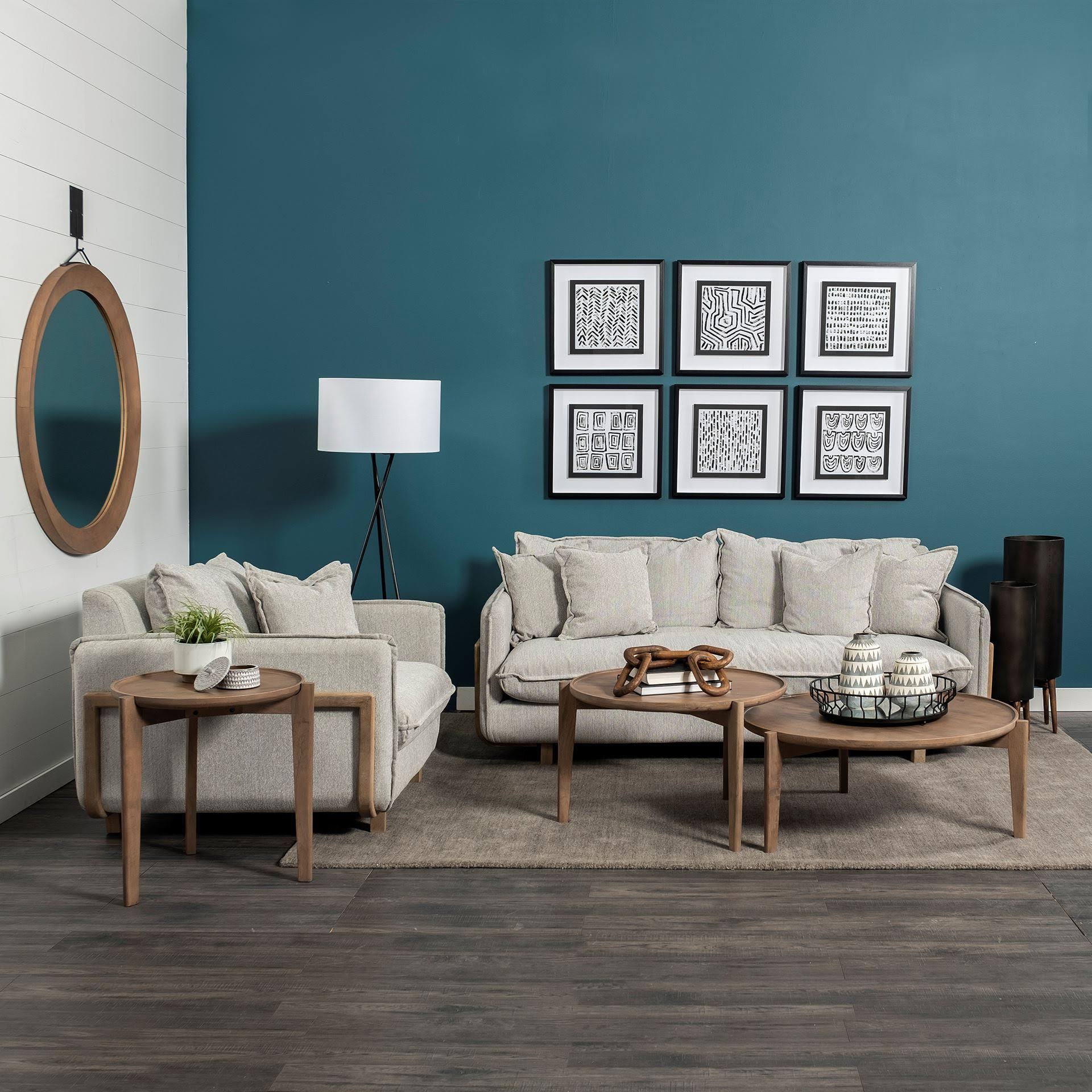 Brown Solid Wood Accent Table O961