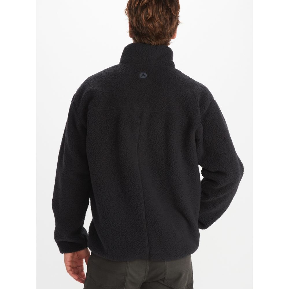 Men's Aros Fleece Jacket Black Size Large D4090