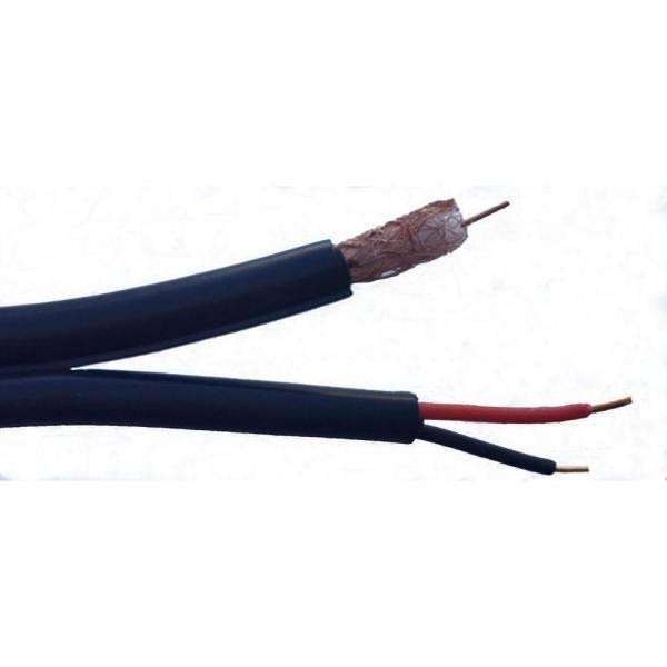 500 ft. RG59 Coaxial Cable with Power Cable in Black X957787