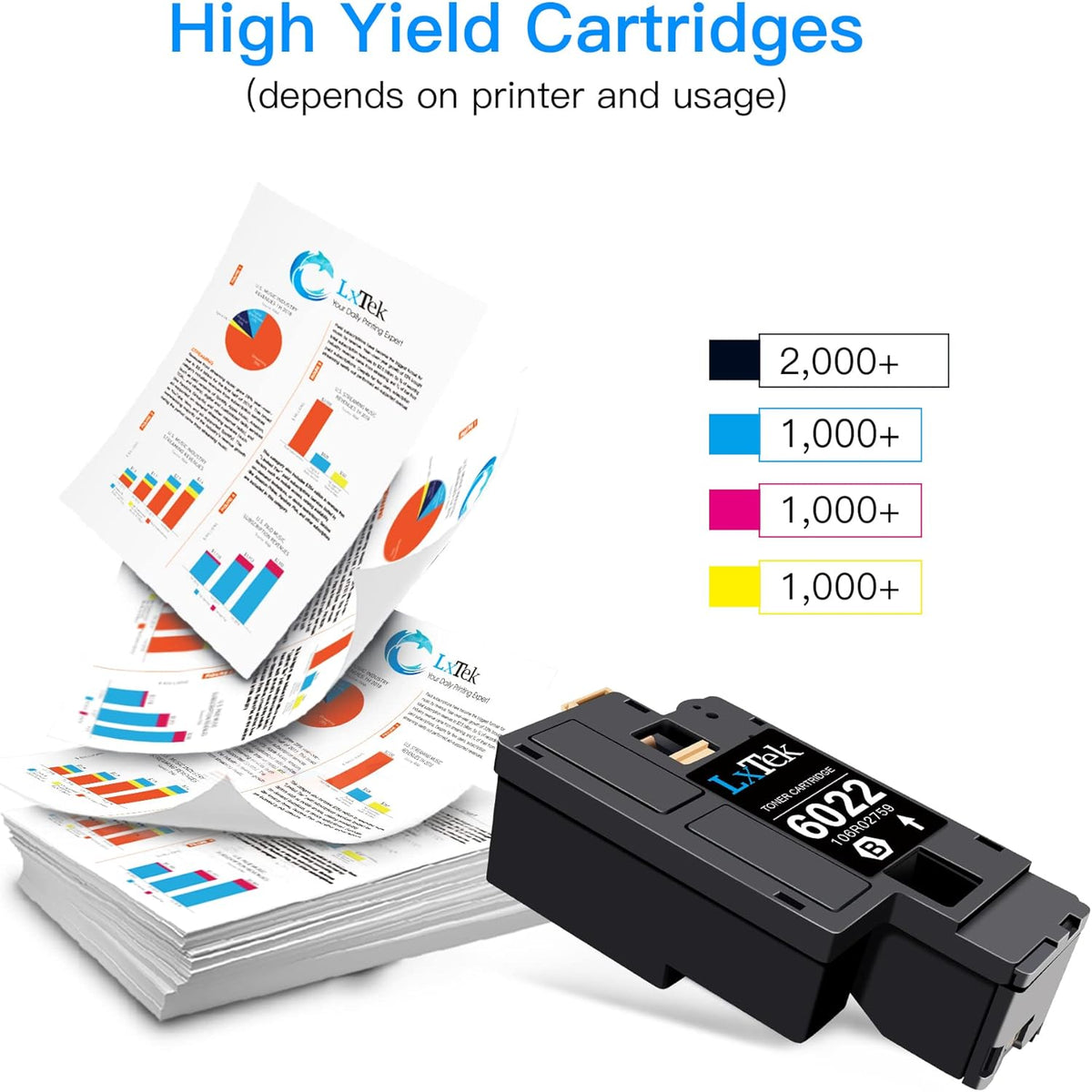 4 Pack Toner Cartridge (1 Black, 1 Cyan, 1 Magenta, 1 Yellow) D3697