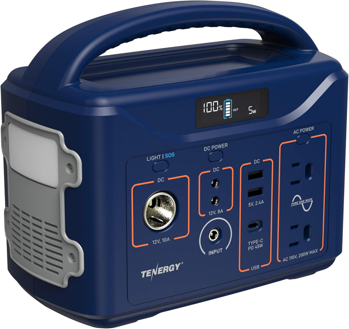 300Wh 110V/200W Portable Power Station with AC Outputs and USB-C PD 45W A461
