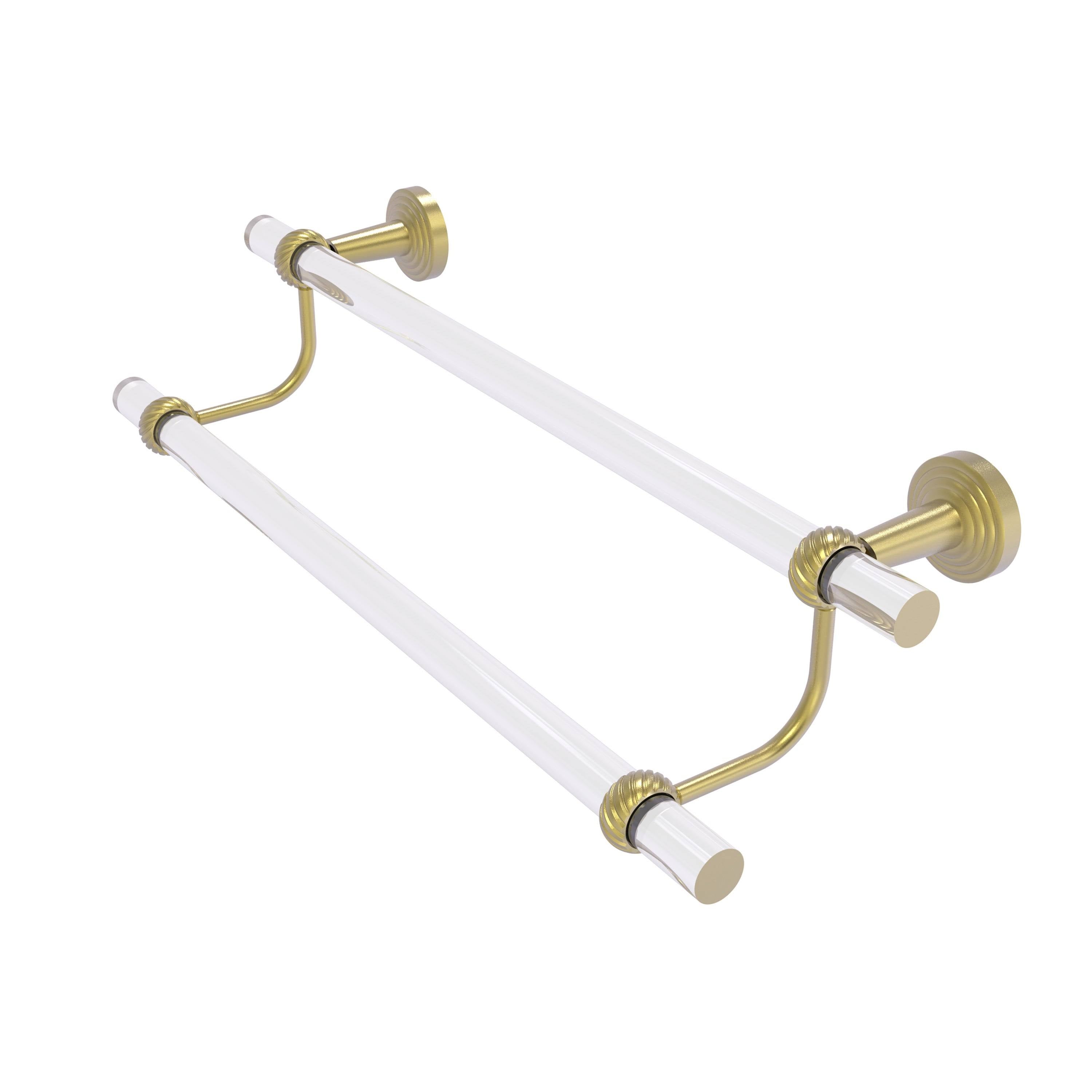 30 in. Double Towel Bar with Twisted Accents Satin Brass H882247
