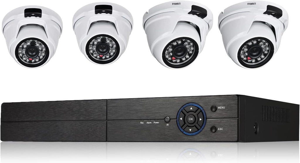 4 Channel 5MP Dome Security Camera System with DVR X90277