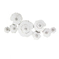 White Metal Lily Pad Wall Decor M712319