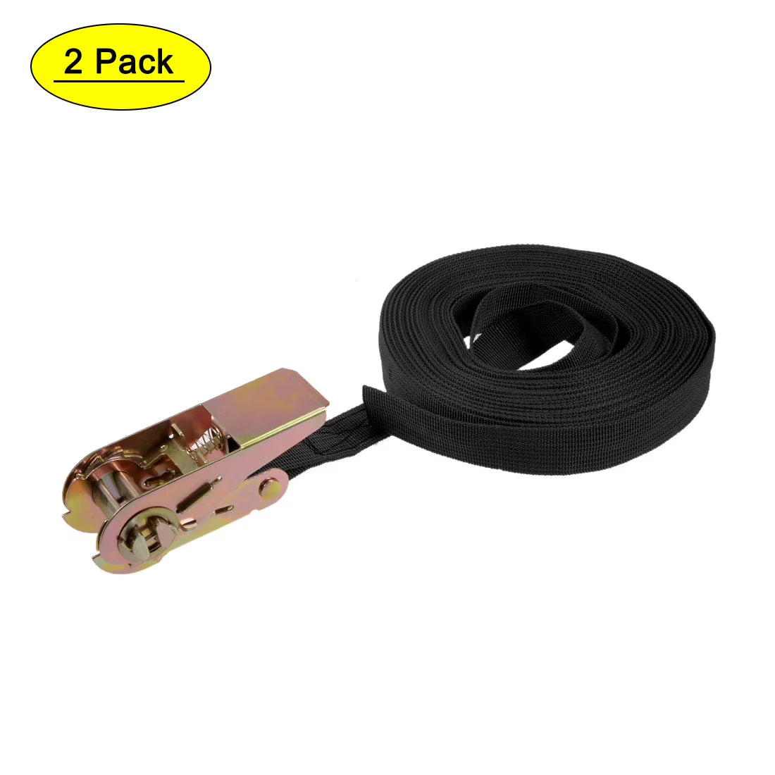 Black Ratchet Tie Down Strap, 2 Pack L768630