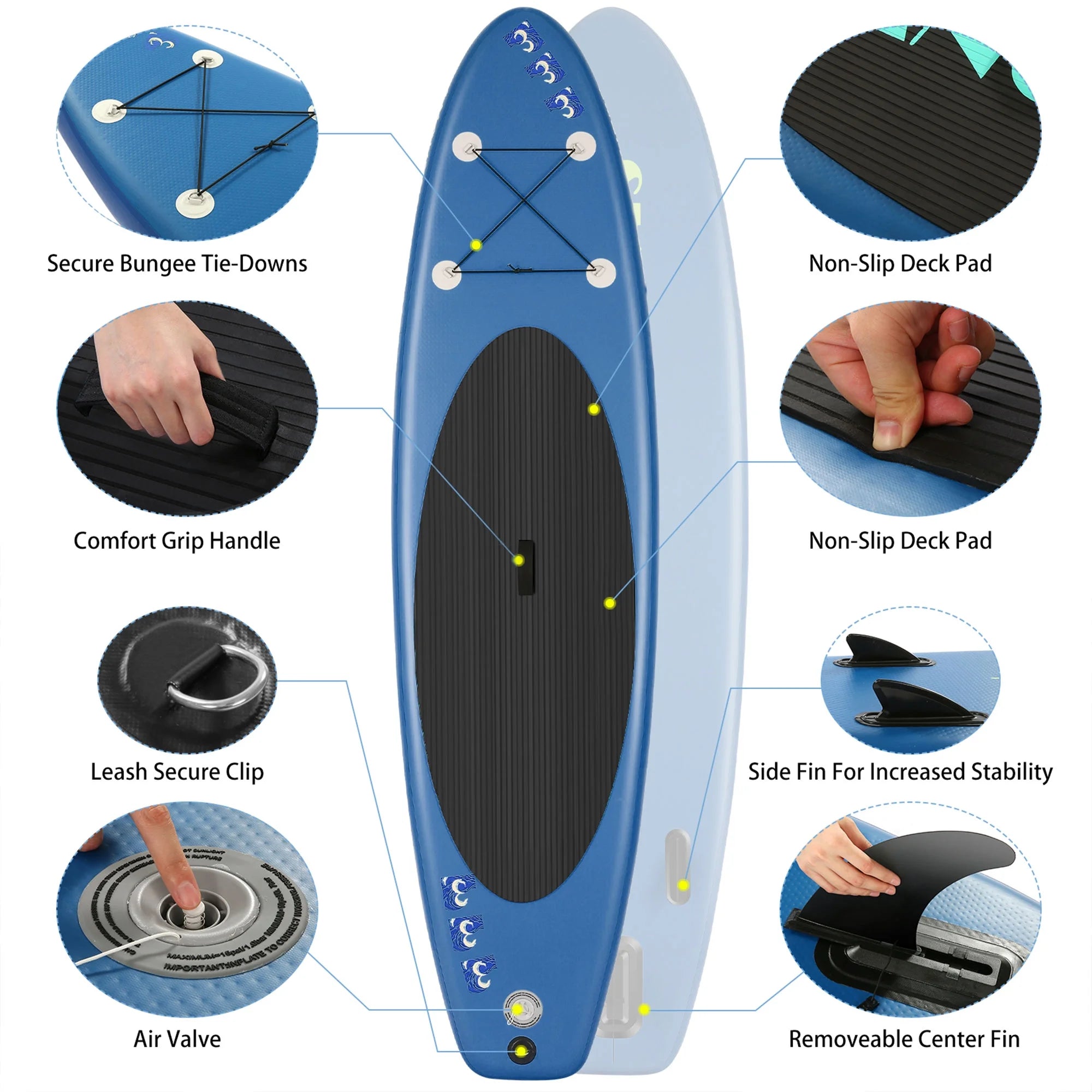Blue Inflatable Stand Up Paddle Board A4224