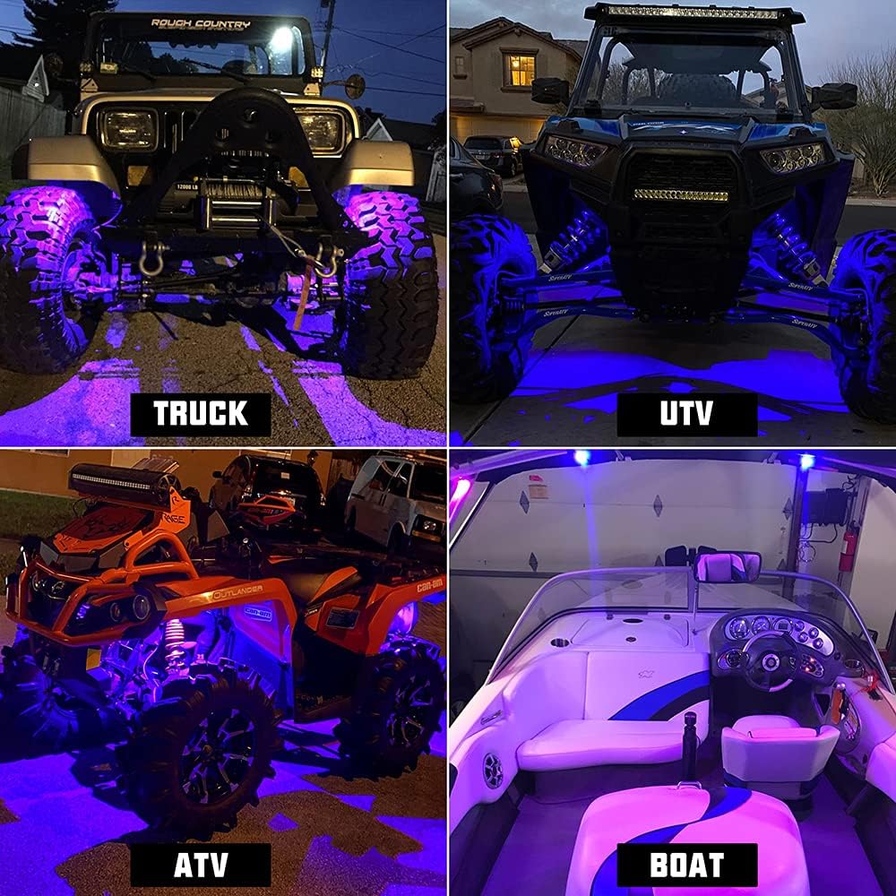8 Pods RGBW LED Rock Lights for Trucks SUV Car ATV UTV K83514