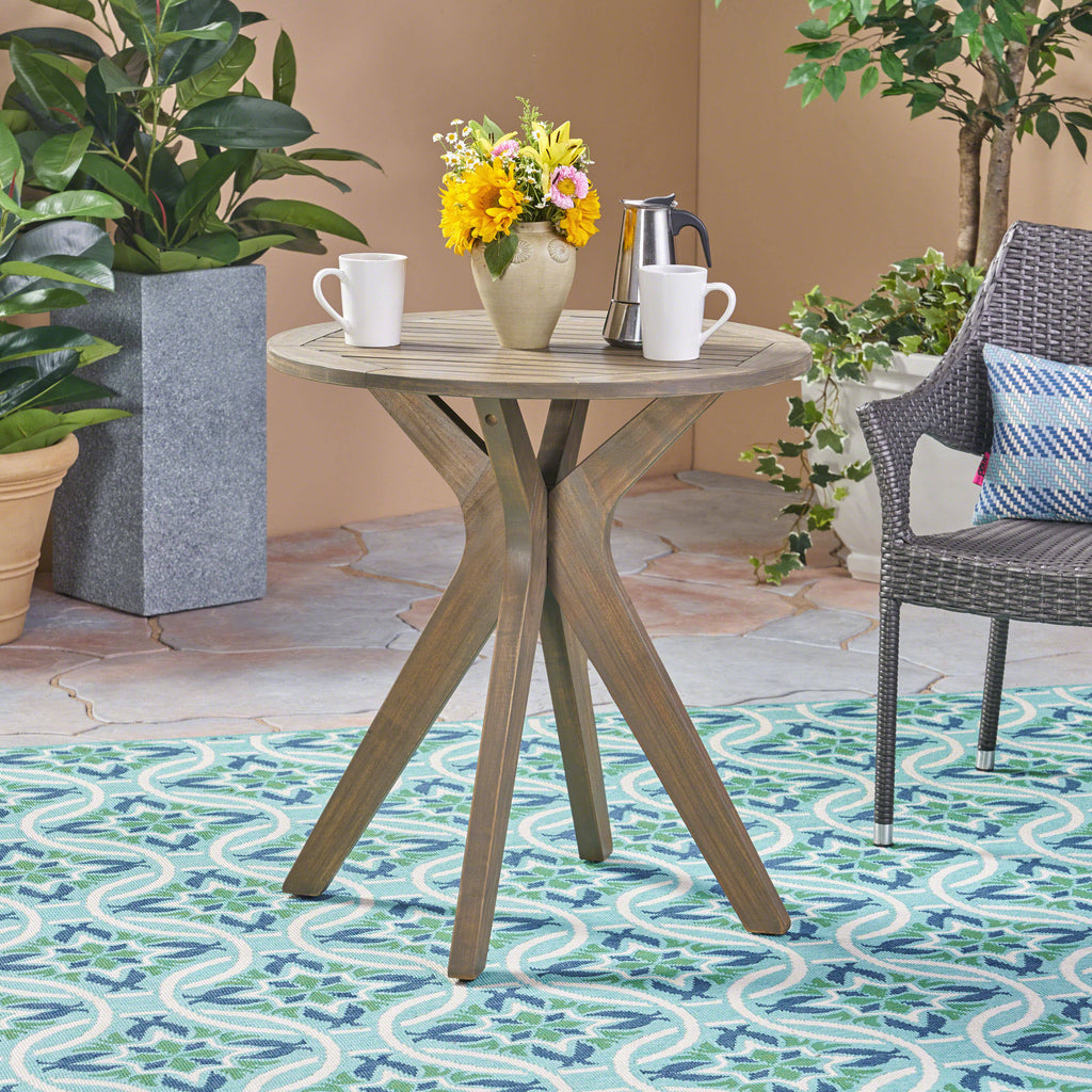 Grey Acacia Wood Bistro Table E14141