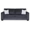 Dark Gray Chenille Sofa with 2 Floral Print Throw Pillows C200046