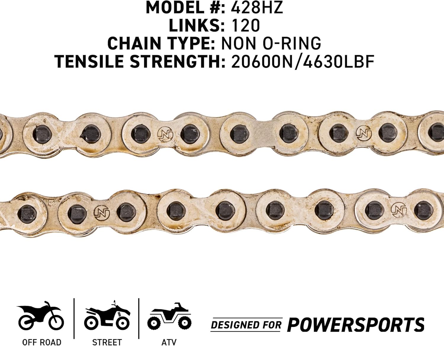 Drive Sprocket Chain Combo Front 14 Rear 45 Tooth 428HZ Standard 120 Links Pack of 2 O603