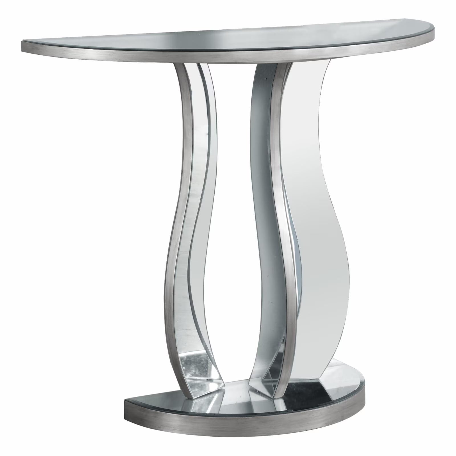 Grey Accent Table Console Mirror U735