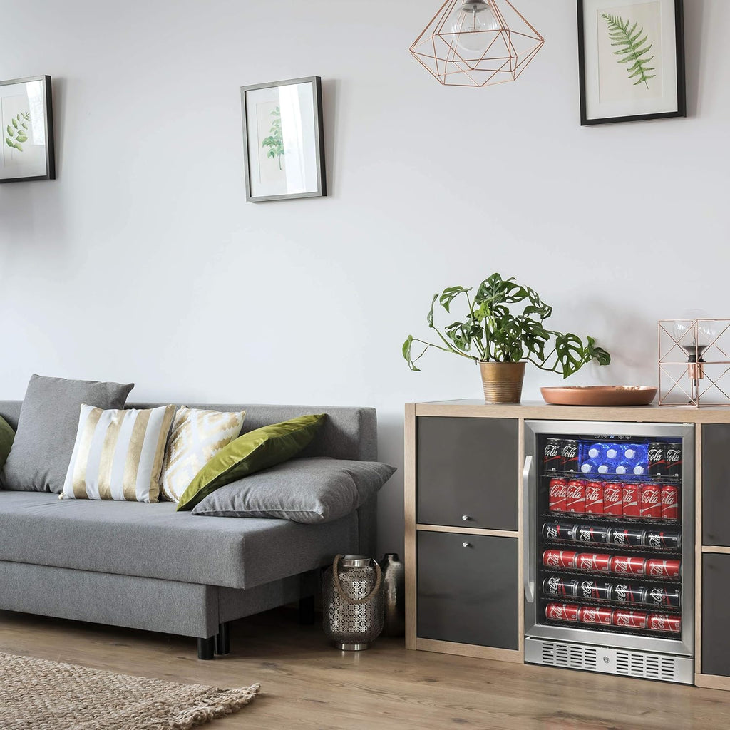 Stainless Steel Beverage Refrigerator with 177 Can Capacity N60213