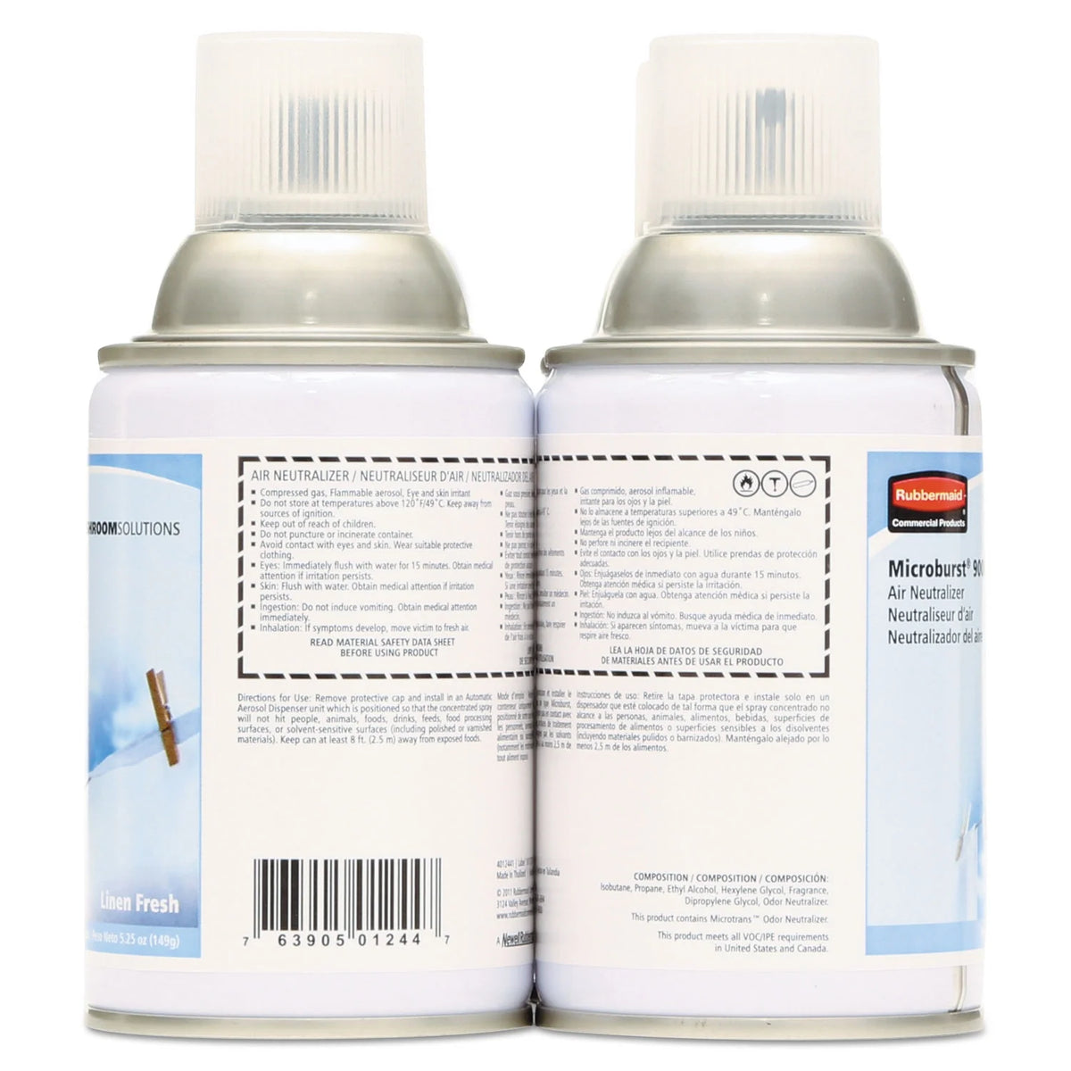Linen Fresh 5.3oz Aerosol Air Freshener Refill 4/Carton Y793