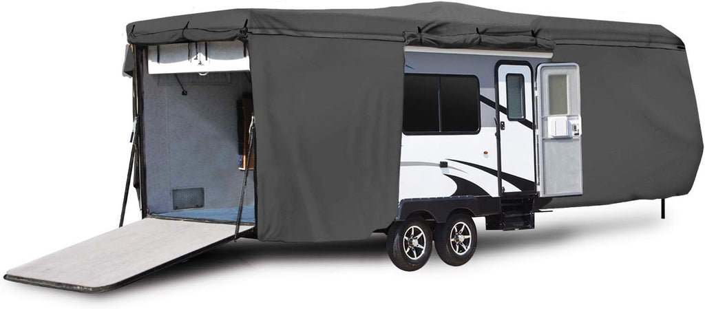 Gray RV Cover Fits Length 30'-33' Travel Trailer Camper E700815