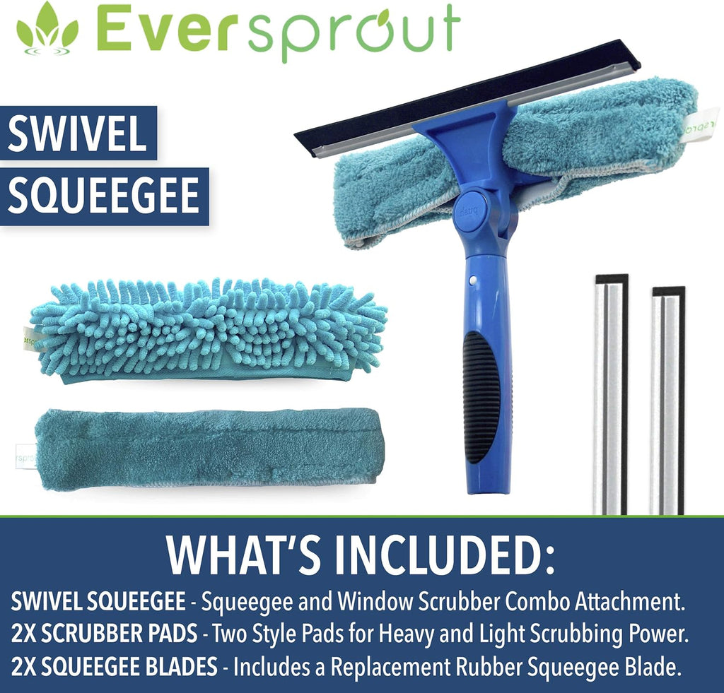 7-to-25 Foot Car Wash Kit with Extension Pole, Scrub Brush, Squeegee, Carwash Mitts, Microfiber Towels B69584