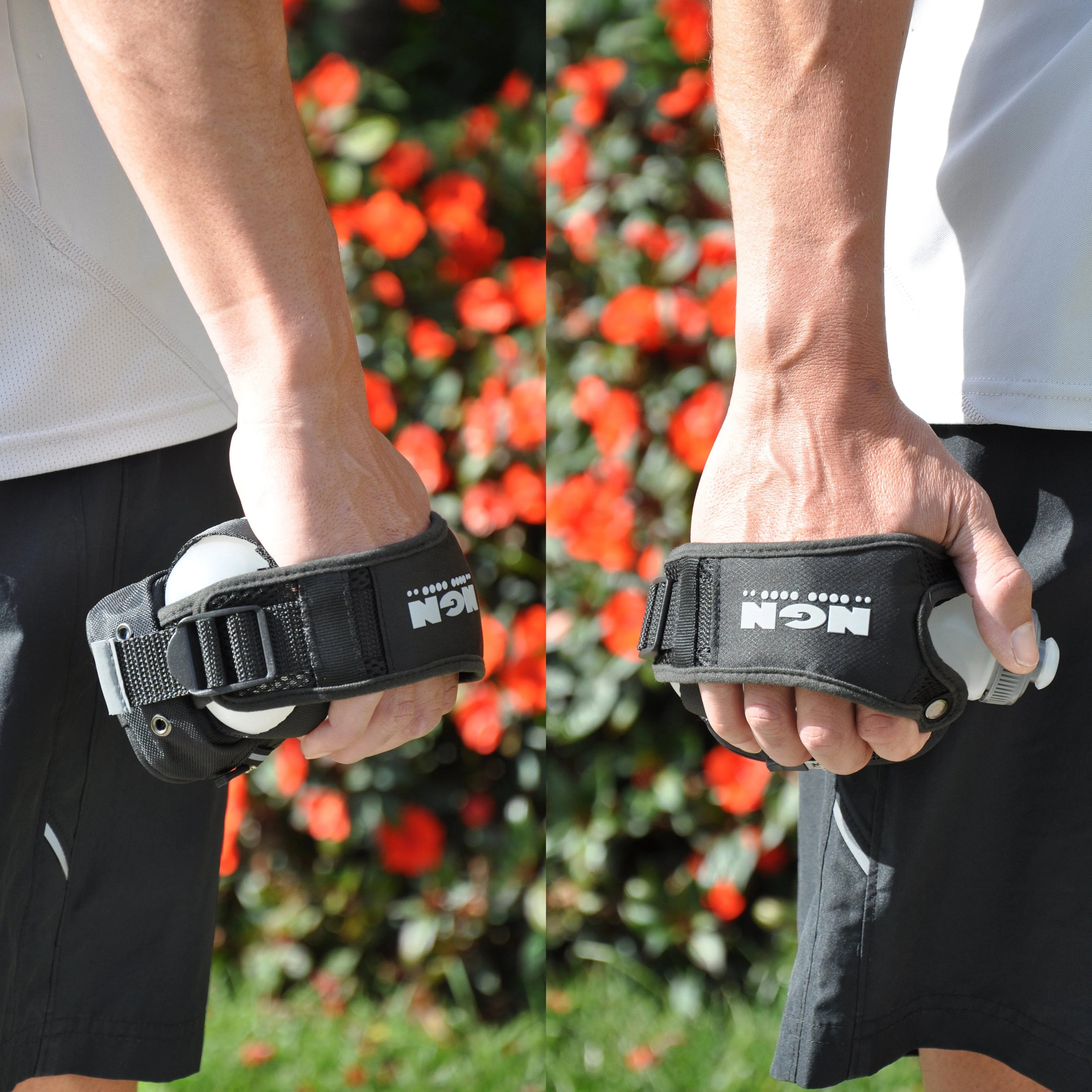 10 oz Handheld Water Bottle with Zippered Pocket V32566