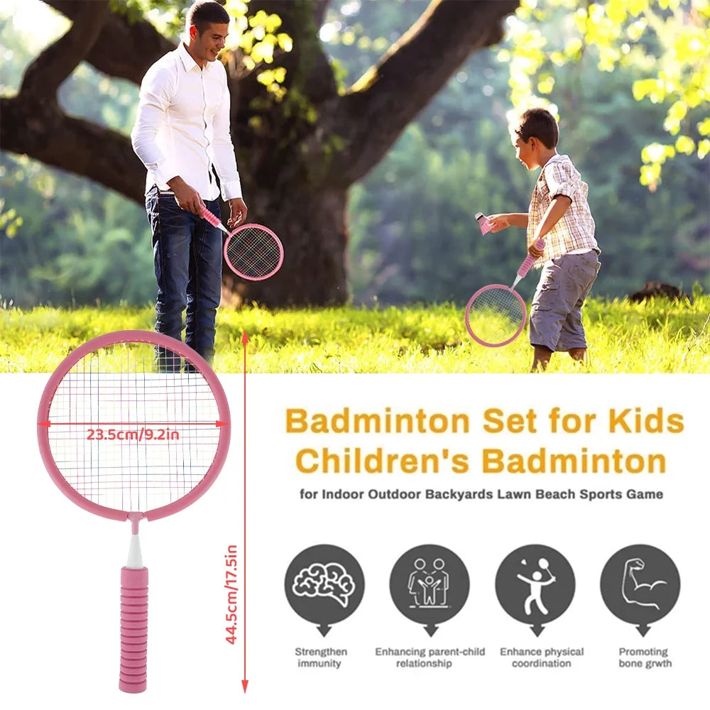 8 in 1 Badminton Rackets Set for Kids Indoor Outdoor Sport Game Z595923