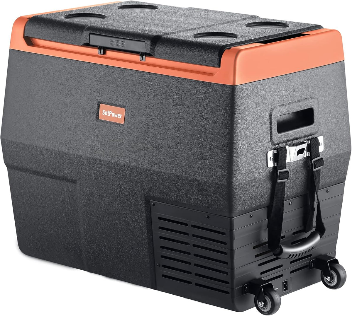 Portable Fridge Freezer, 12 Volt Refrigerator, Electric Cooler with Wheels Y40353