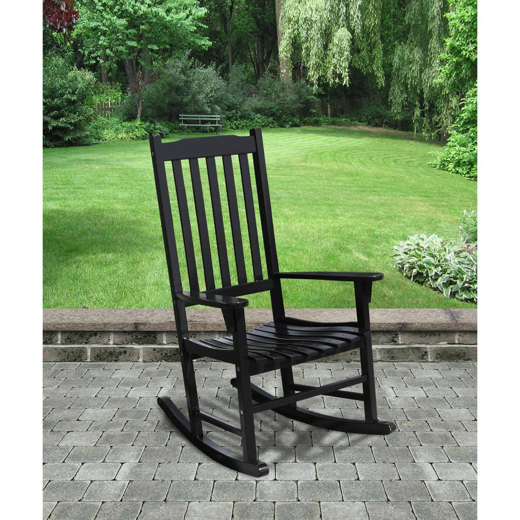 Black Acacia Hardwood Outdoor Rocking Chair E415524