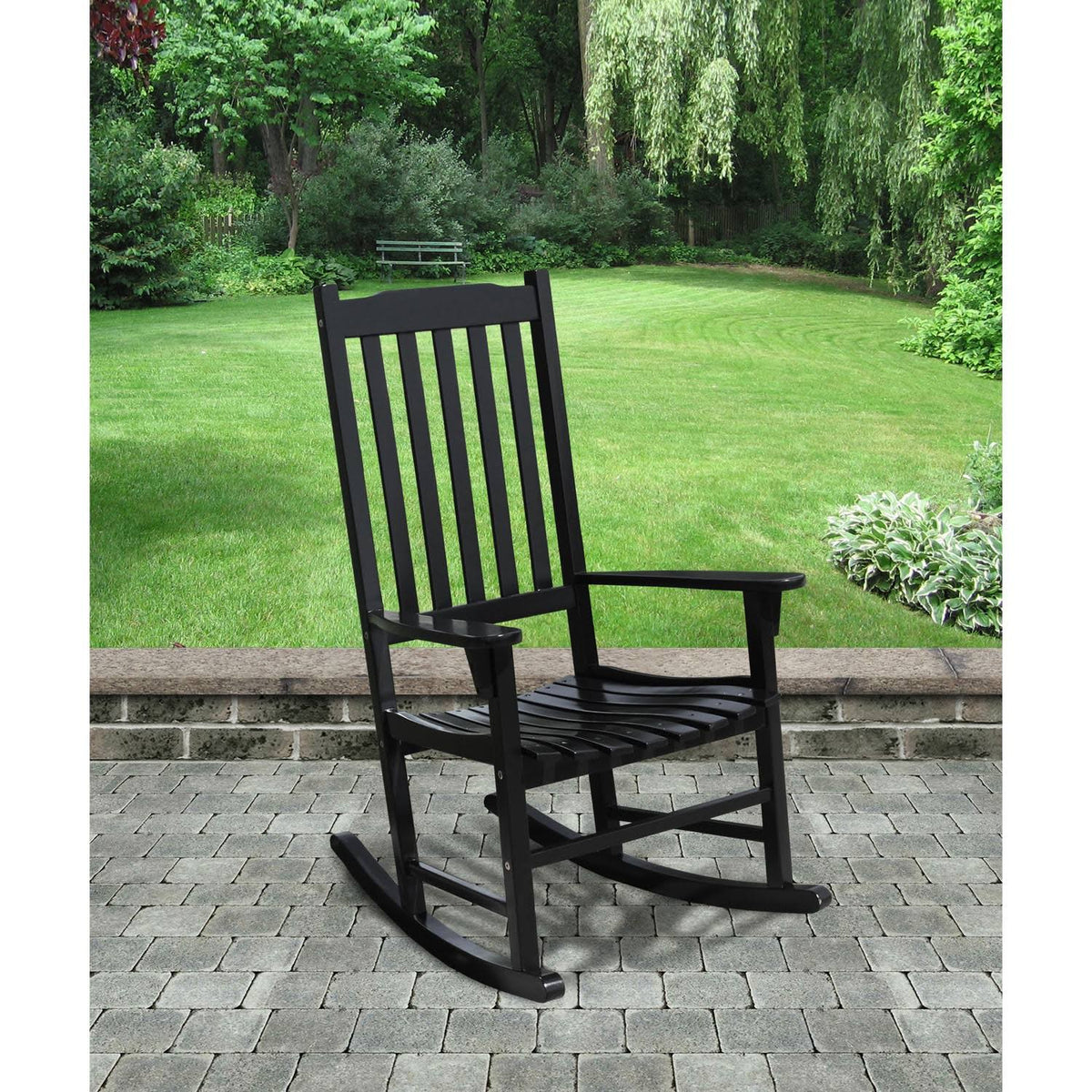 Black Acacia Hardwood Outdoor Rocking Chair E415524