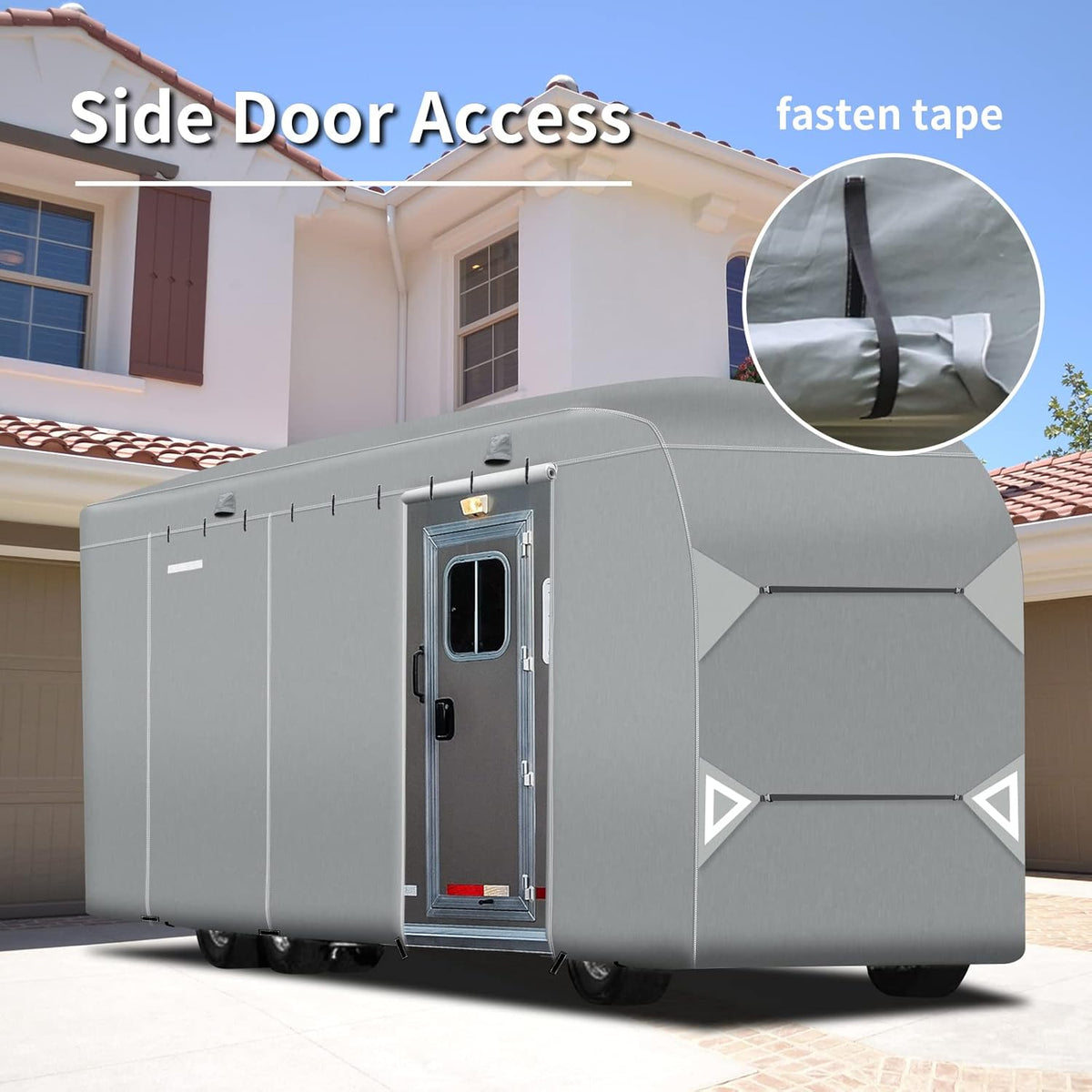 Class A RV Cover for 30-33’ with Side Door Access J650689