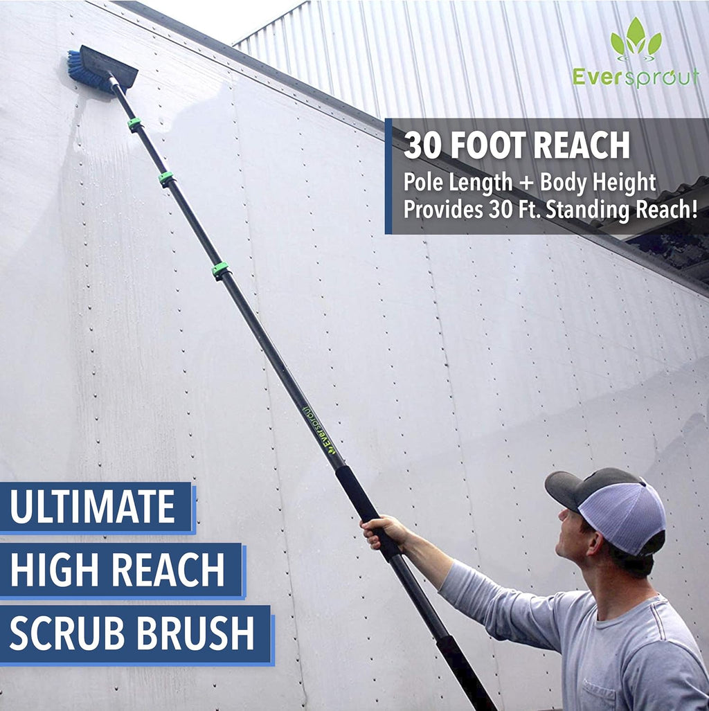 7-to-25 Foot Car Wash Kit with Extension Pole, Scrub Brush, Squeegee, Carwash Mitts, Microfiber Towels B69584