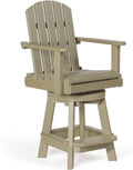 Red Poly Swivel Pub Chair W458942