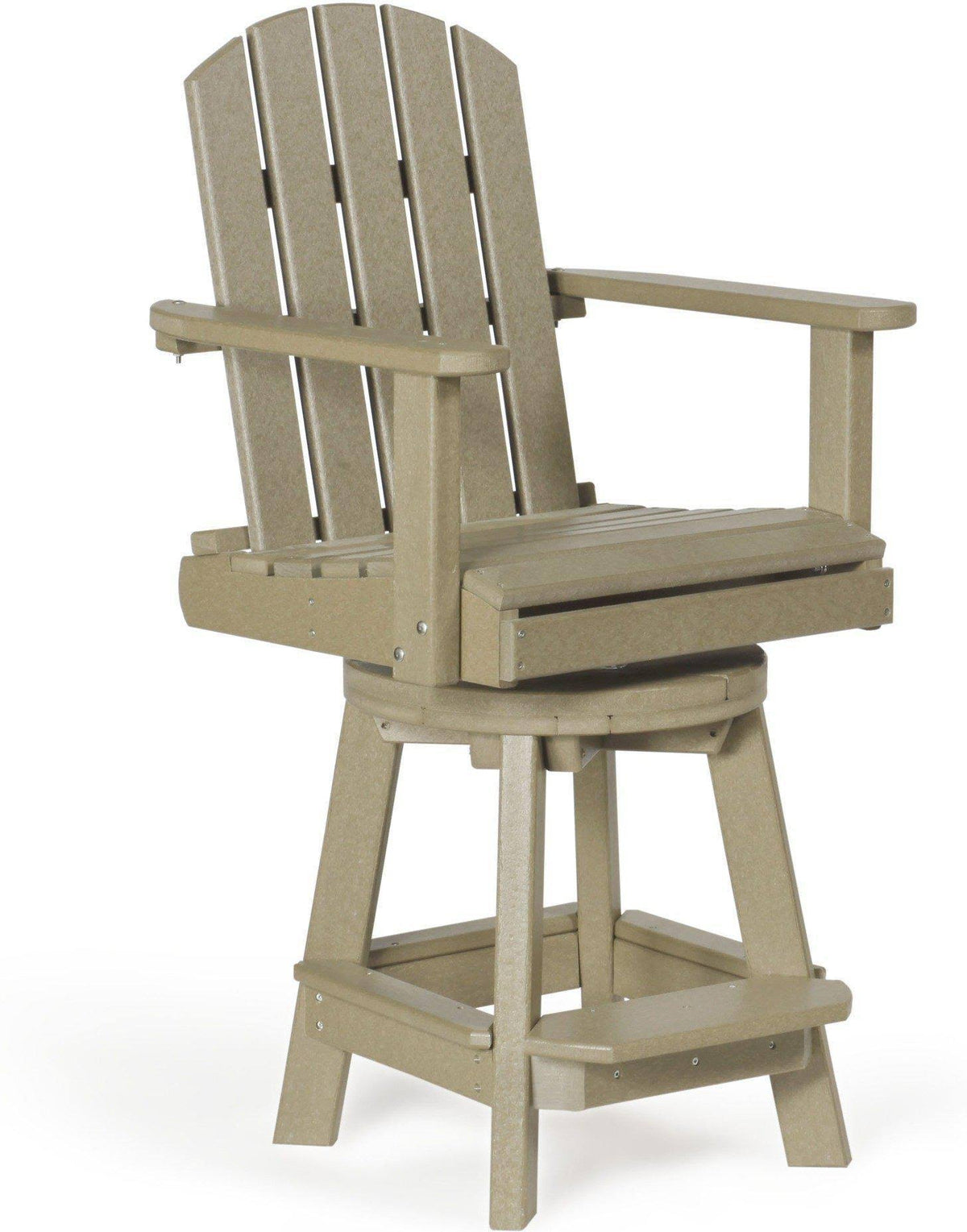 Red Poly Swivel Pub Chair W458942