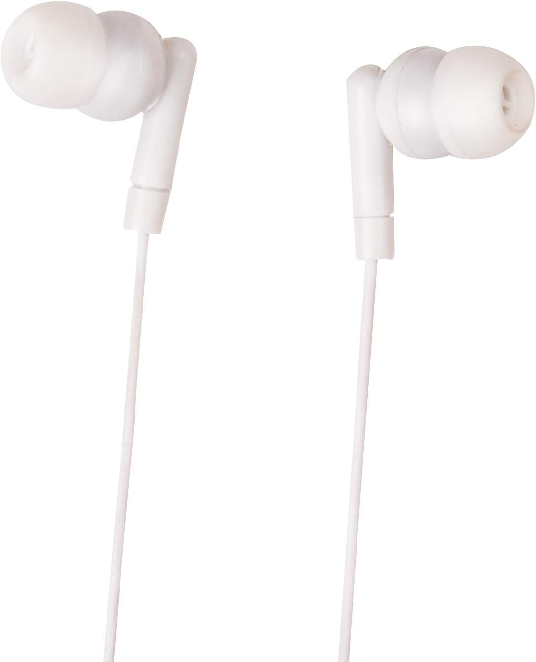 White Headphones 3.5mm Disposable Earbuds 50 Pack K380636