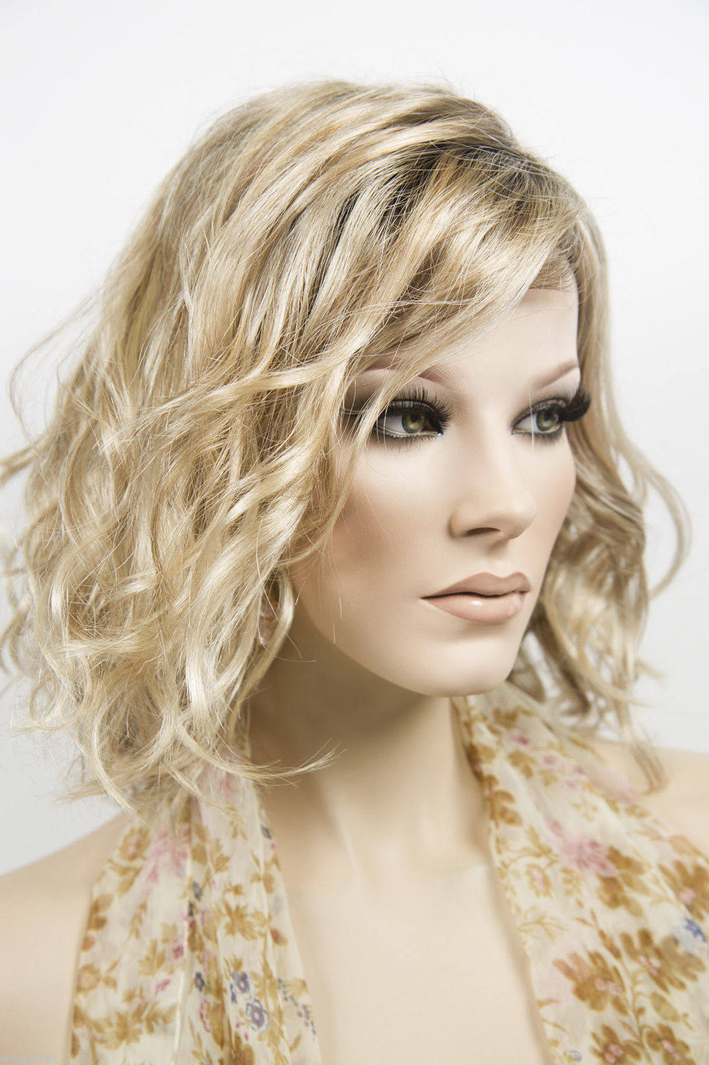 Light Butterscotch Light Ash Blonde Brunette Red Grey Wavy Lace Front Wig G477