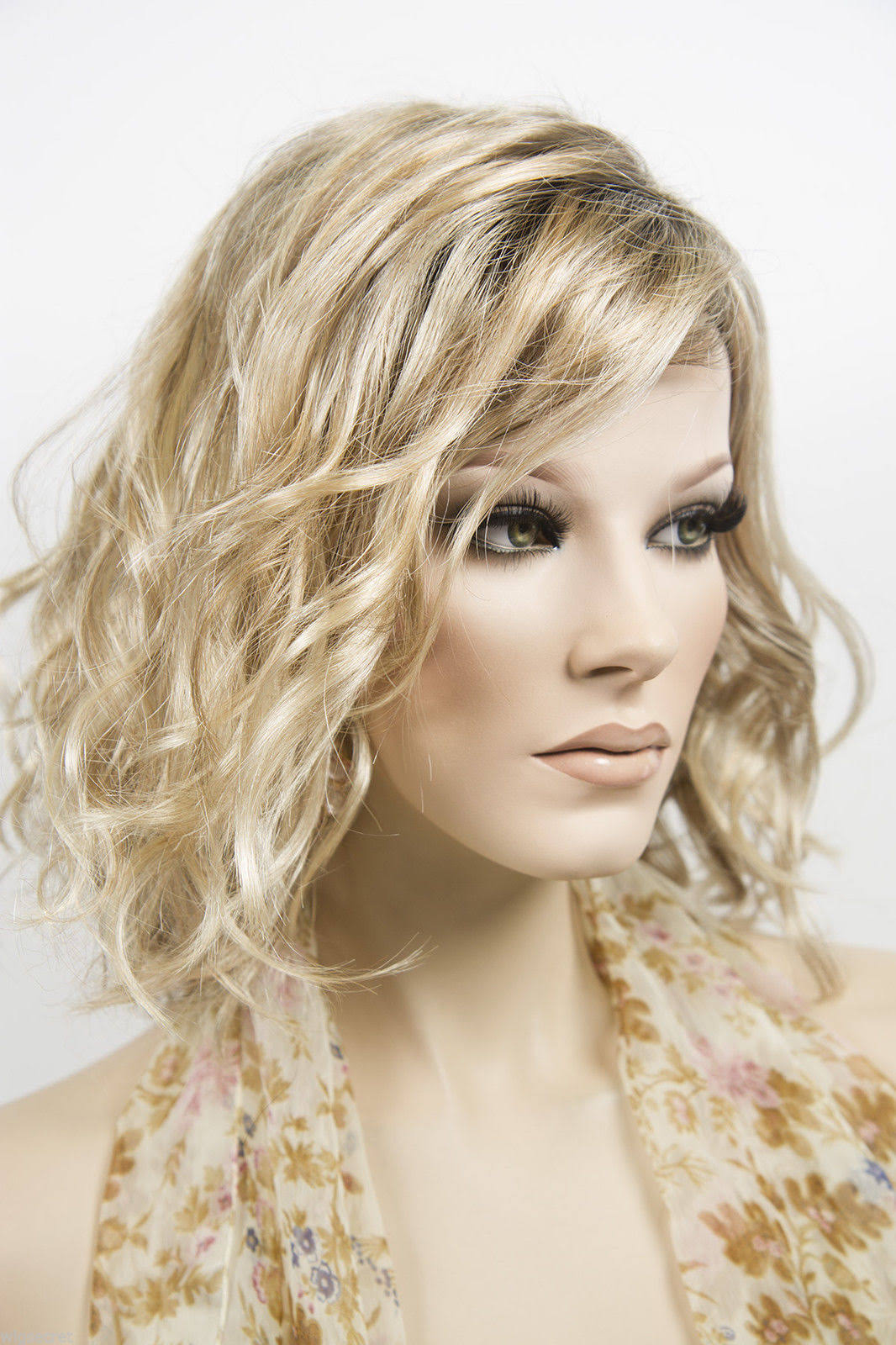 Light Butterscotch Light Ash Blonde Brunette Red Grey Wavy Lace Front Wig G477