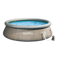 14 Ft x 36 In Above Ground Inflatable Swimming Pool with Pump U436