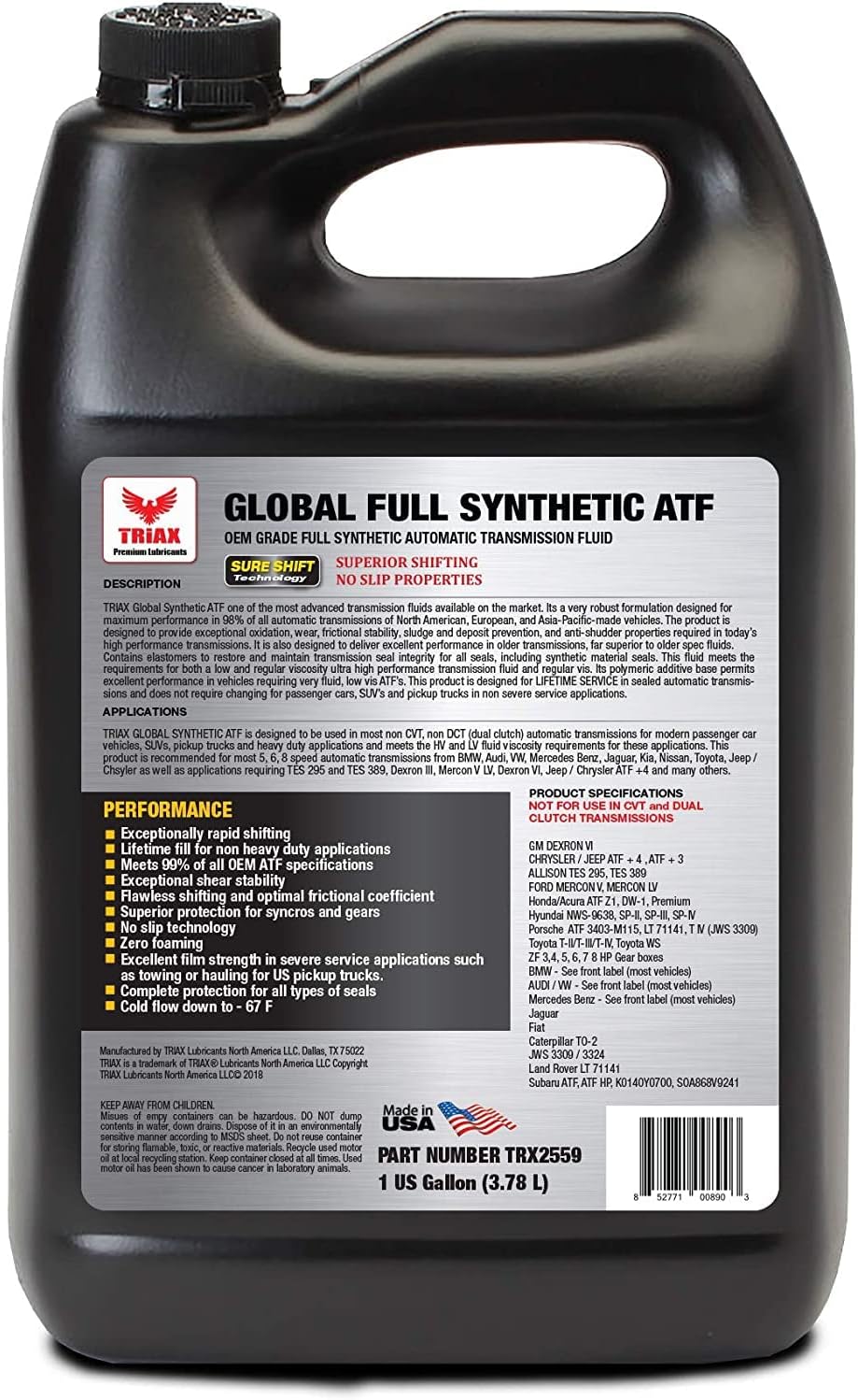 Full Synthetic ATF 4 Gallon Pack G643730