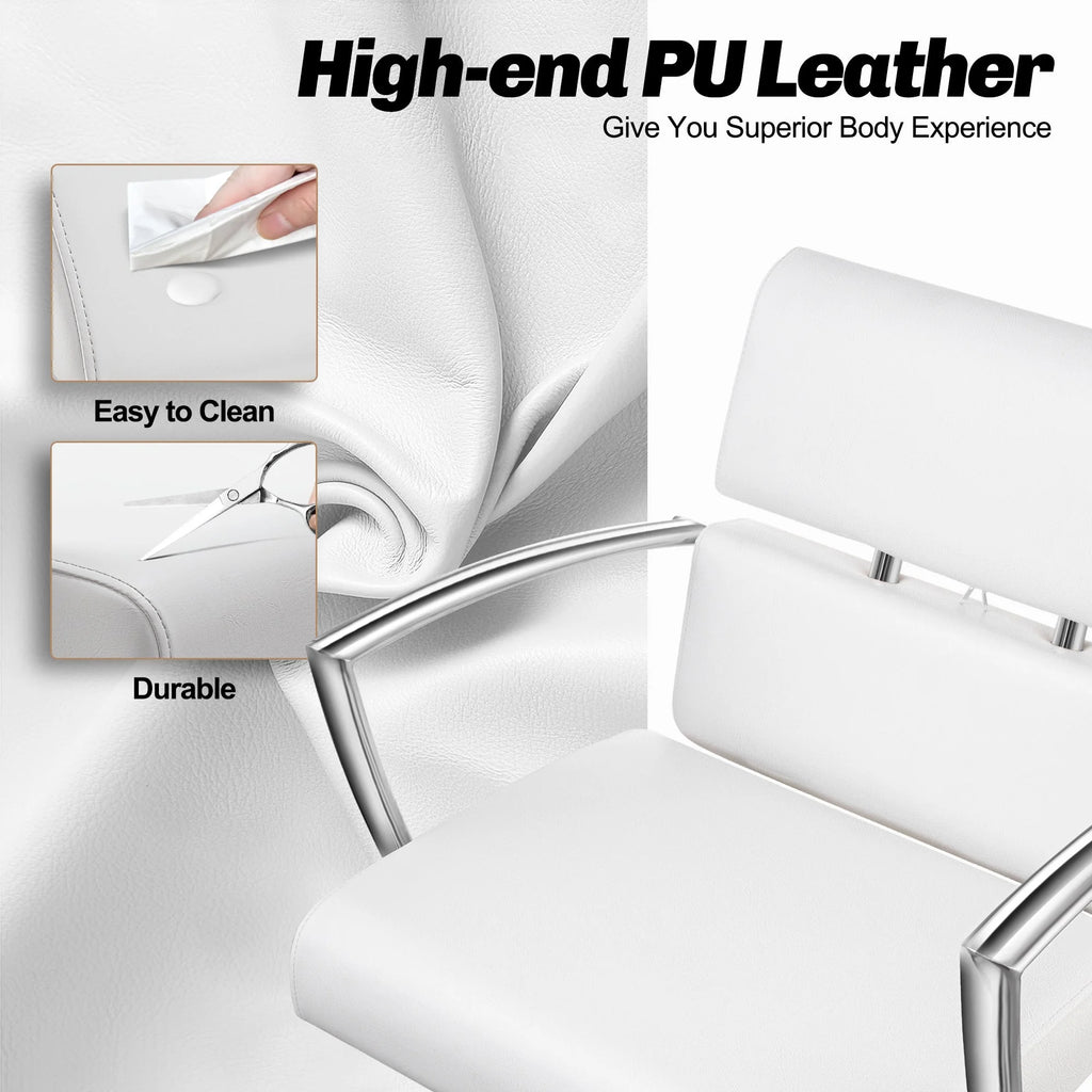 Pink Leather Salon Chair with Vented Back P8987
