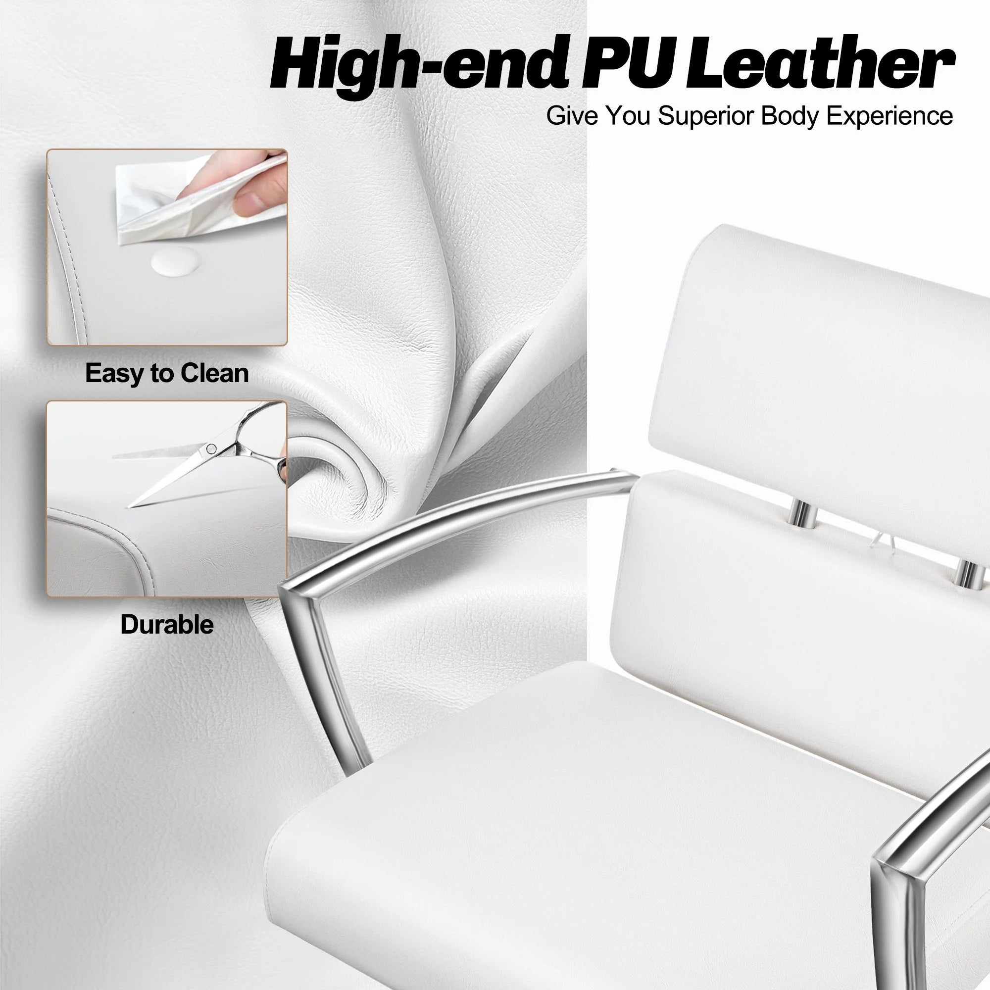 Pink Leather Salon Chair with Vented Back P8987