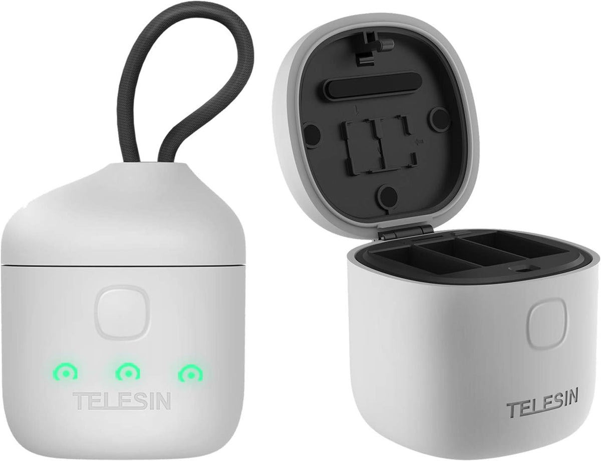 3-Pack Batteries and USB Charger with SD Card Reader Waterproof Storage Carry Case T76282