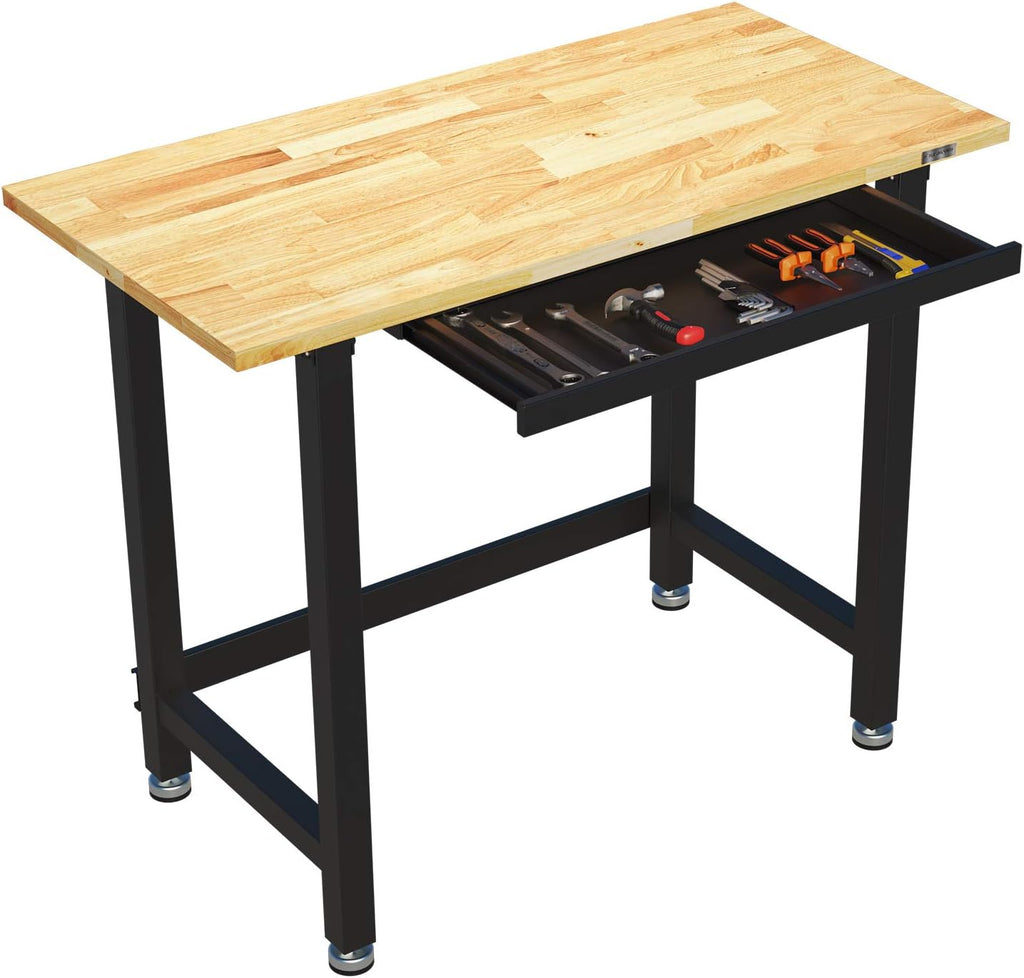 48 x 24 Rubber Wood Work Bench with Drawer L283496