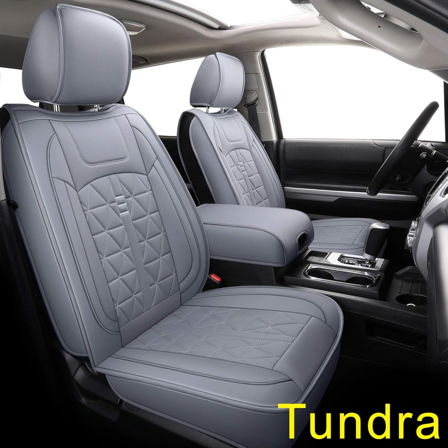 Black Rear Waterproof Faux Leather Seat Covers C936834