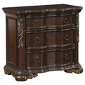 3 Drawer Cherry Brown Nightstand J381095