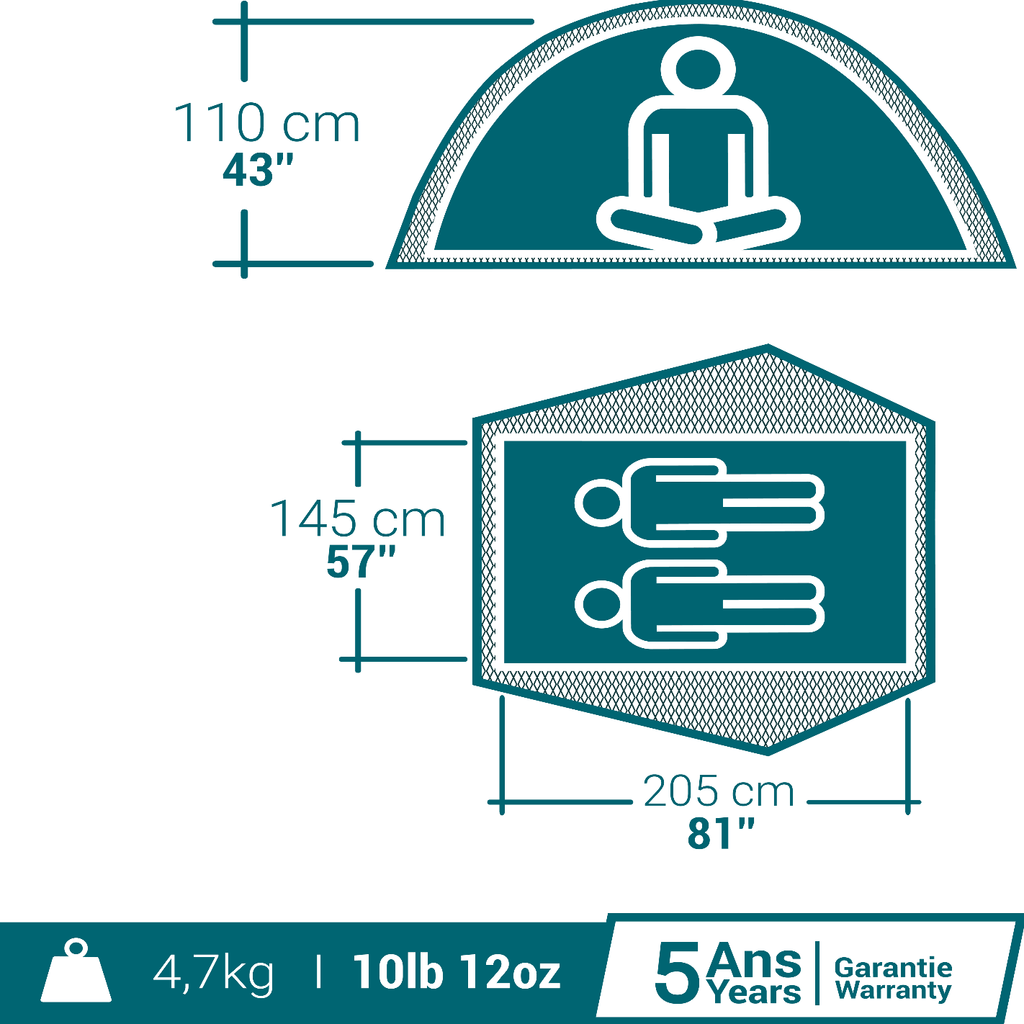 2 Second Easy Fresh Waterproof Camping Tent O61554
